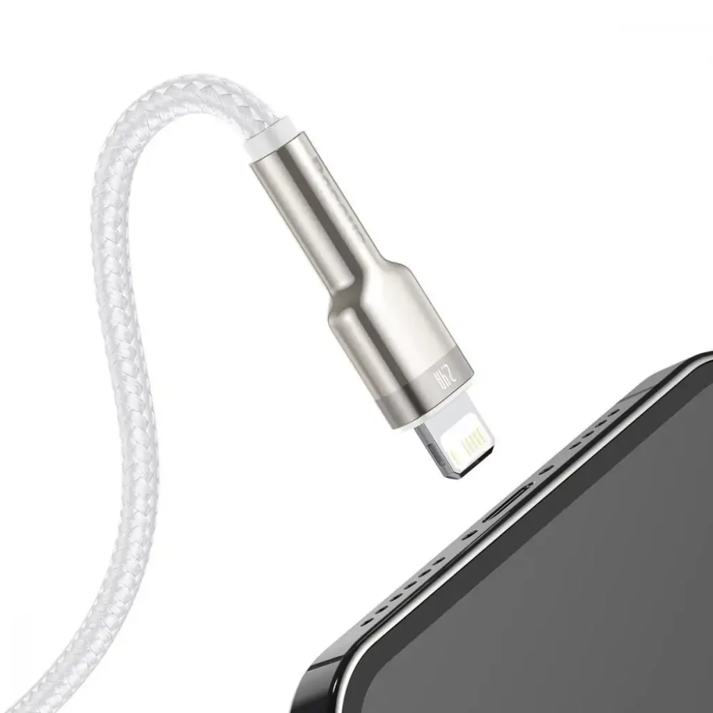 Кабель Baseus Cafule Metal Lightning 2.4A (2m) Black, CALJK-B01