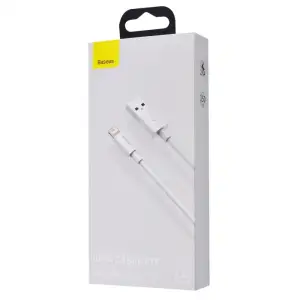 Кабель Baseus Simple Wisdom Lightning 2.4A (1.5m) (2pcs/set) White, TZCALZJ-02
