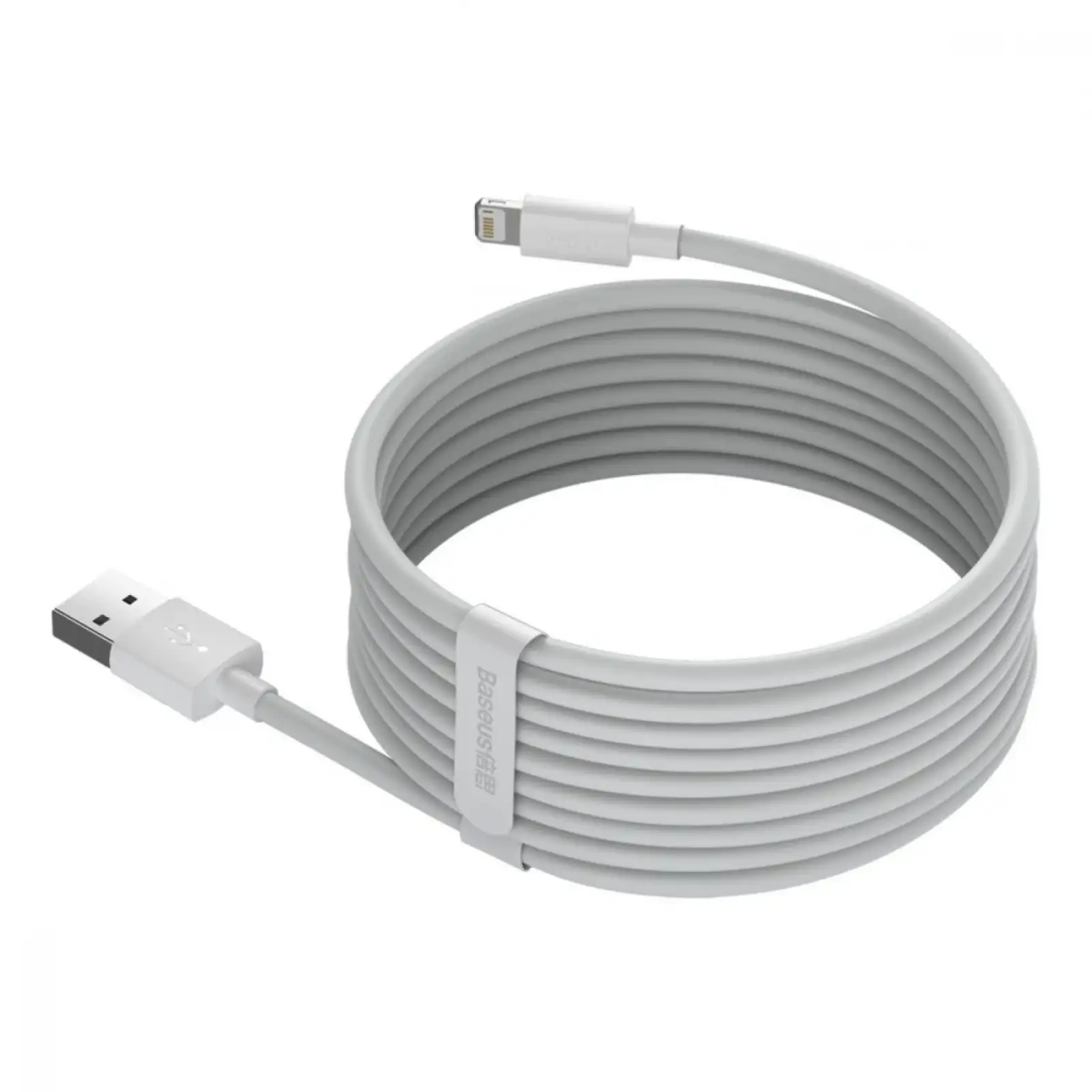 Кабель Baseus Simple Wisdom Lightning 2.4A (1.5m) (2pcs/set) White, TZCALZJ-02