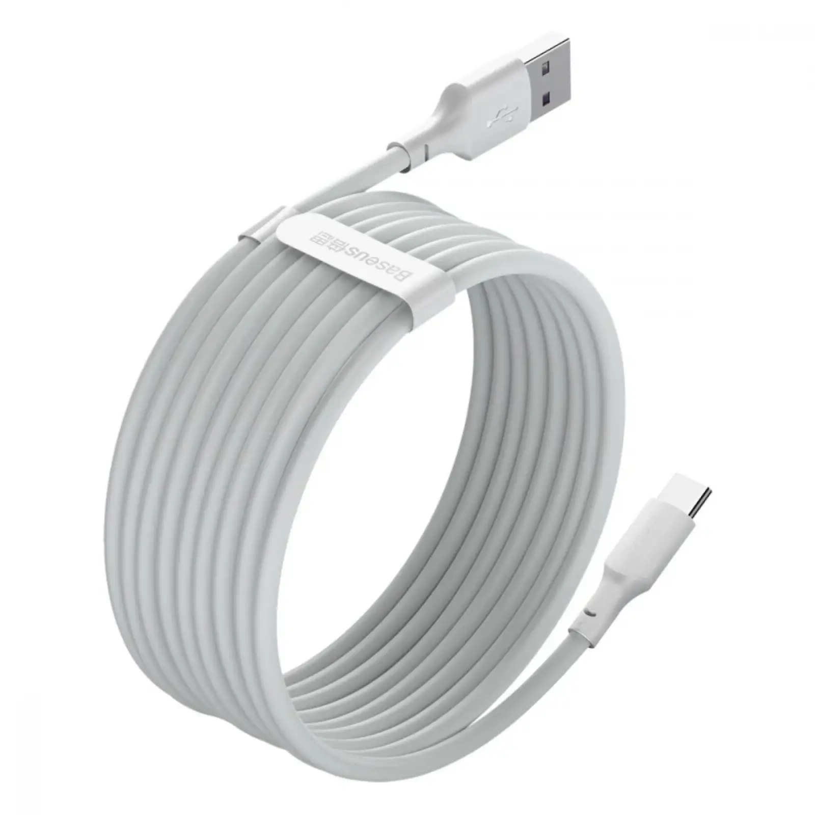 Кабель Baseus Simple Wisdom Type-C 5A (1.5m) (2pcs/set) White, TZCATZJ-02