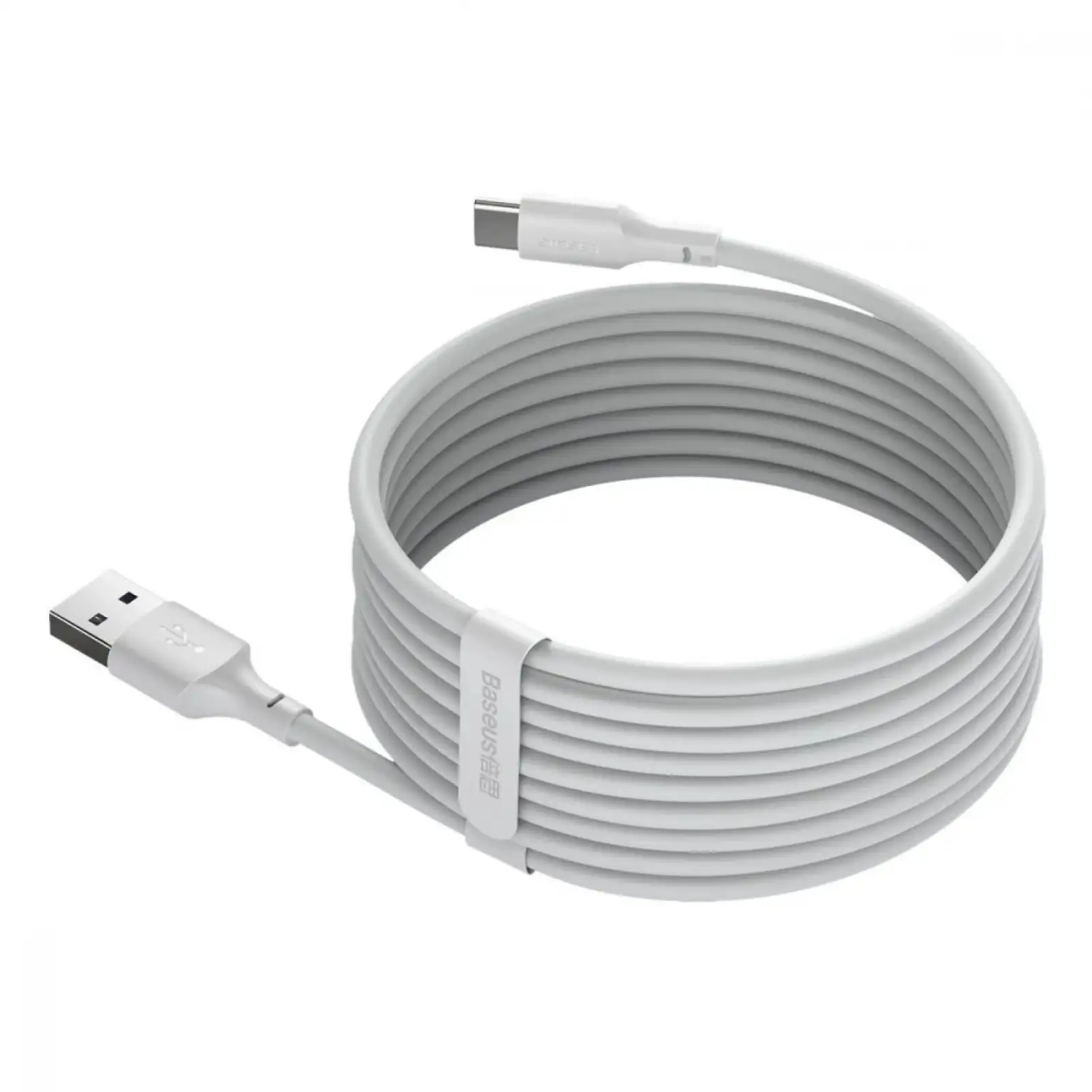 Кабель Baseus Simple Wisdom Type-C 5A (1.5m) (2pcs/set) White, TZCATZJ-02