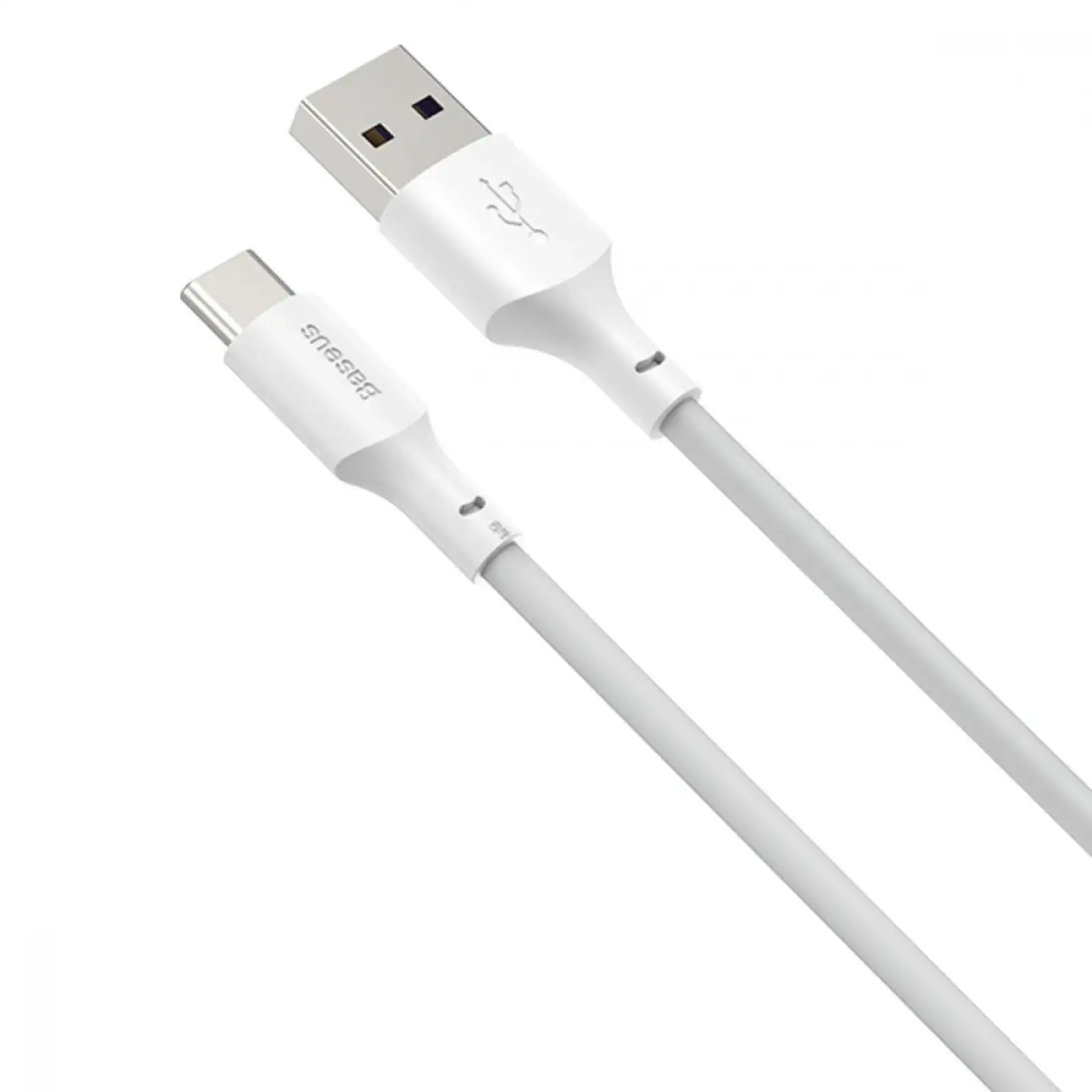 Кабель Baseus Simple Wisdom Type-C 5A (1.5m) (2pcs/set) White, TZCATZJ-02