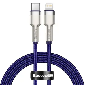 Кабель Baseus Cafule Metal Type-C to Lightning PD 20W (1m) Purple, CATLJK-A05