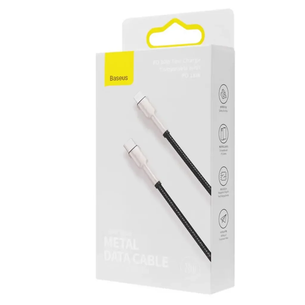 Кабель Baseus Cafule Metal Type-C to Lightning PD 20W (2m) Black, CATLJK-B01