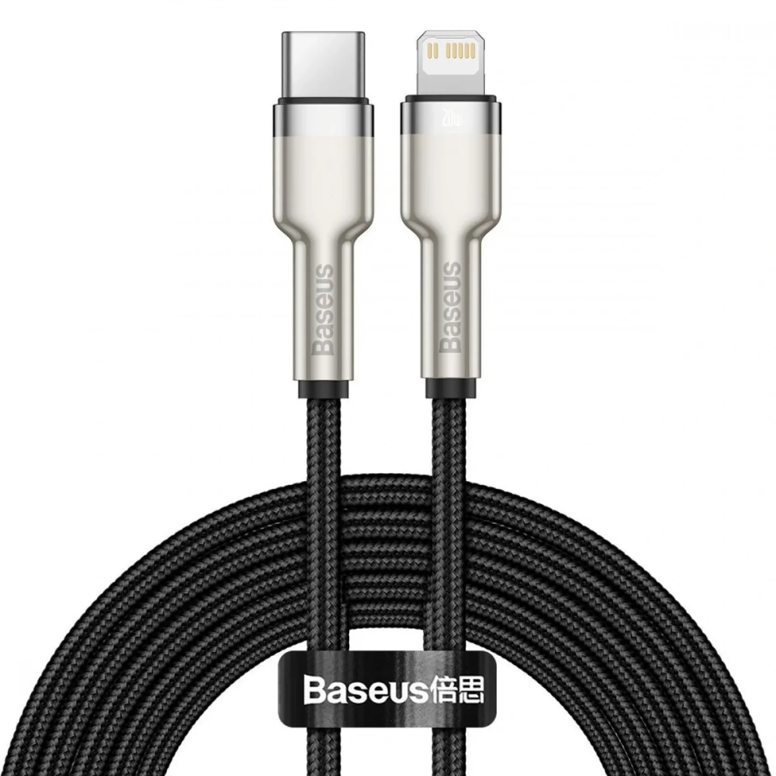 Кабель Baseus Cafule Metal Type-C to Lightning PD 20W (2m) Black, CATLJK-B01