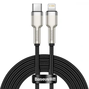 Кабель Baseus Cafule Metal Type-C to Lightning PD 20W (2m) Black, CATLJK-B01