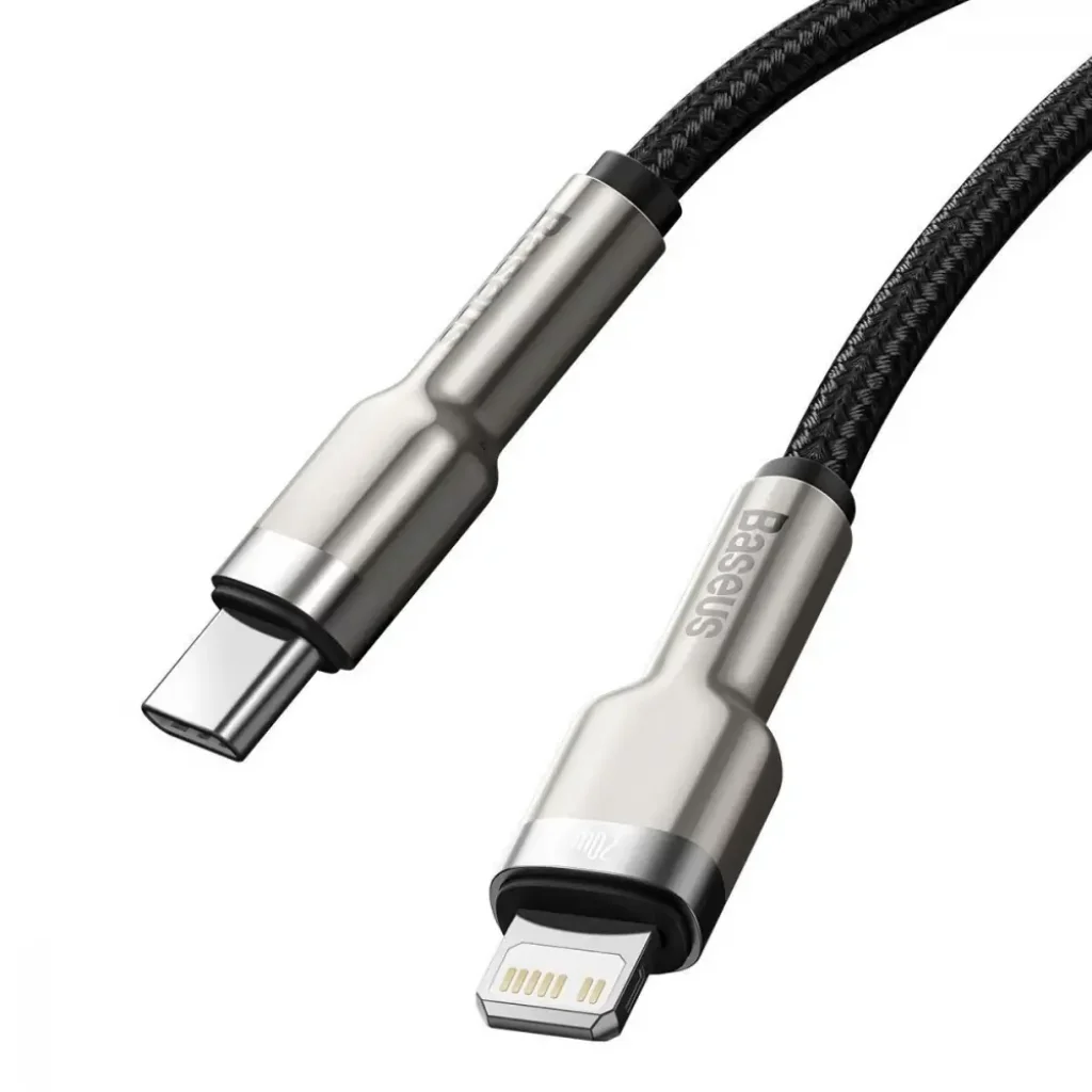 Кабель Baseus Cafule Metal Type-C to Lightning PD 20W (2m) Black, CATLJK-B01