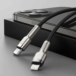 Кабель Baseus Cafule Metal Type-C to Lightning PD 20W (2m) White, CATLJK-B02