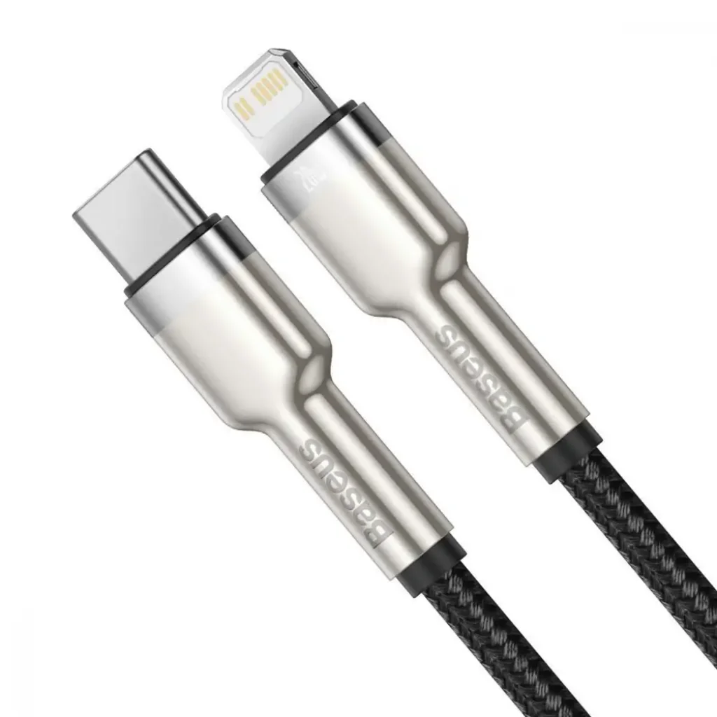 Кабель Baseus Cafule Metal Type-C to Lightning PD 20W (2m) White, CATLJK-B02