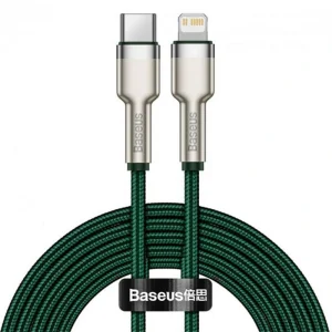 Кабель Baseus Cafule Metal Type-C to Lightning PD 20W (2m) Green, CATLJK-B06