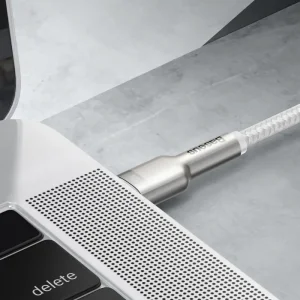 Кабель Baseus Cafule Metal Type-C to Type-C 100W (1m) White, CATJK-C02