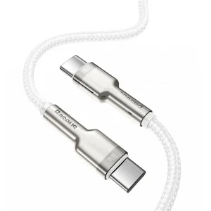 Кабель Baseus Cafule Metal Type-C to Type-C 100W (2m) Black, CATJK-D01
