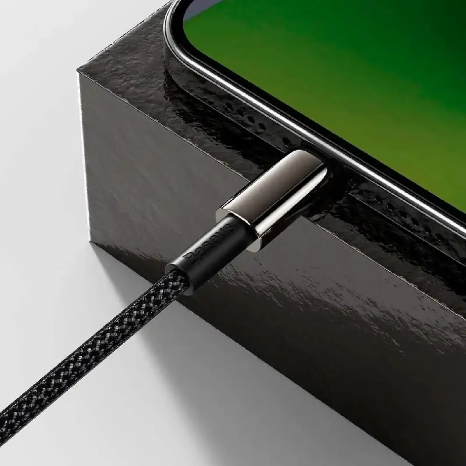 Кабель Baseus Tungsten Gold Fast Charging Lightning 2.4A (1m) Black, CALWJ-01
