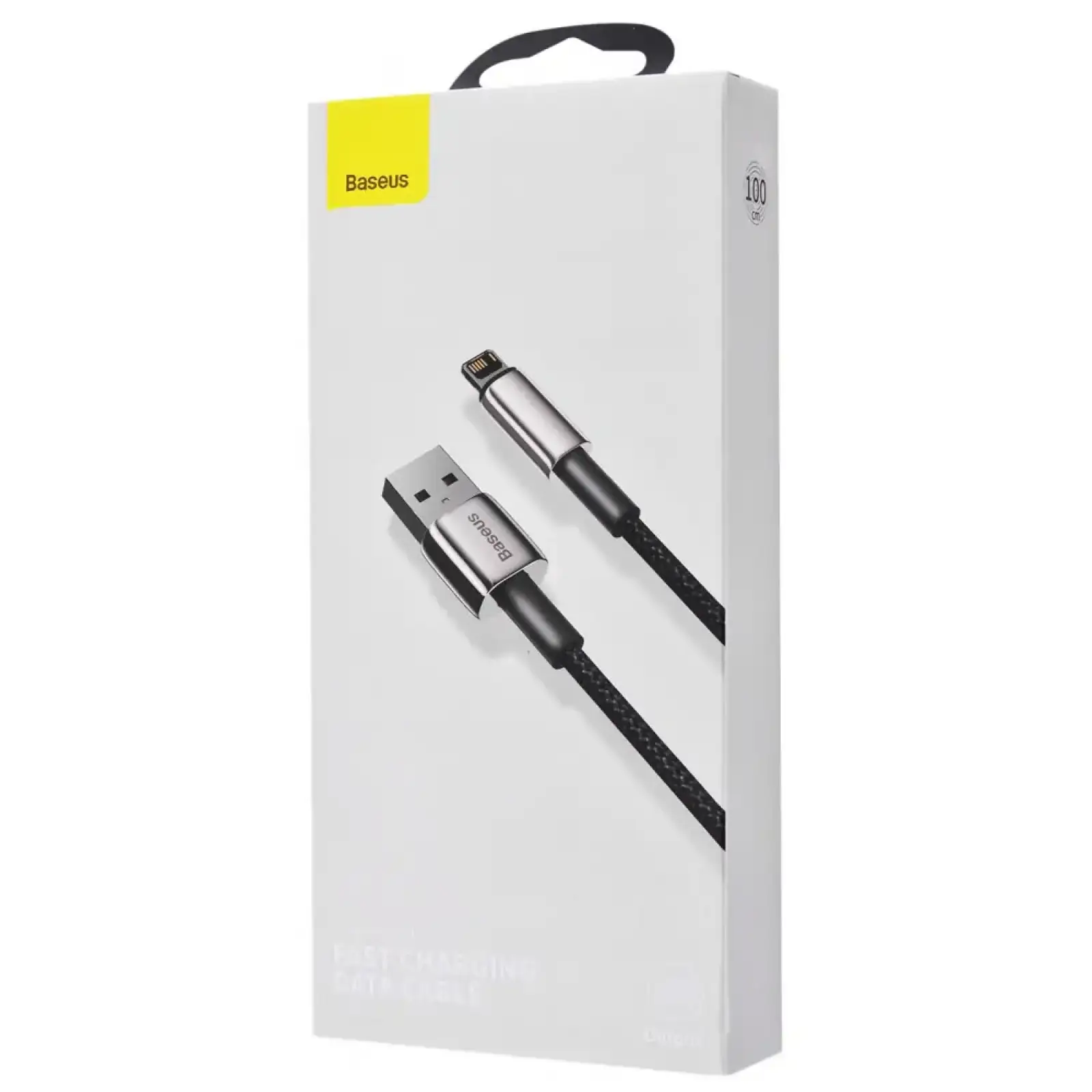 Кабель Baseus Tungsten Gold Fast Charging Lightning 2.4A (2m) Black, CALWJ-A01