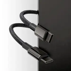 Кабель Baseus Tungsten Gold Type-C to Type-C 100W (1m) Black, CATWJ-01
