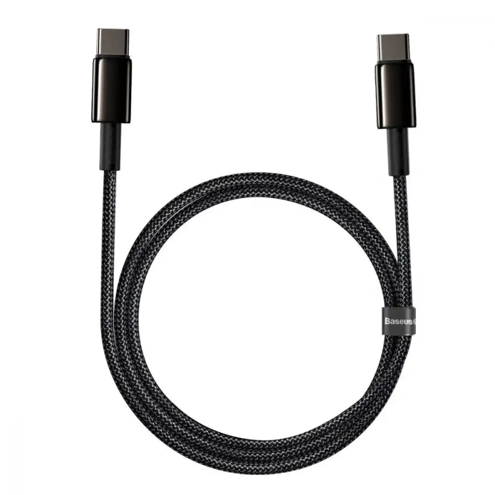 Кабель Baseus Tungsten Gold Type-C to Type-C 100W (1m) Black, CATWJ-01
