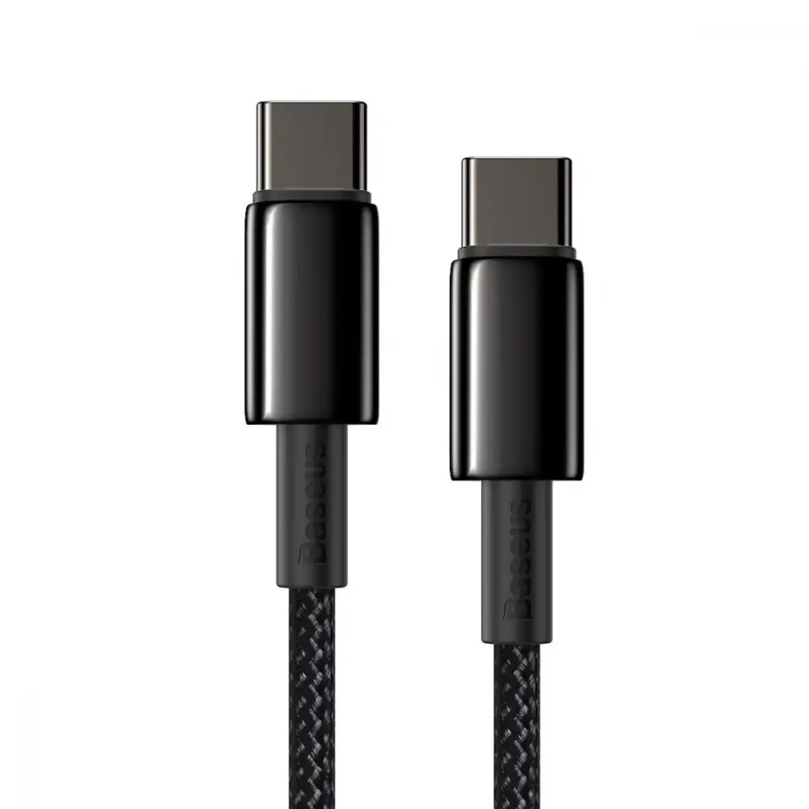 Кабель Baseus Tungsten Gold Type-C to Type-C 100W (1m) Black, CATWJ-01