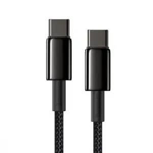 Кабель Baseus Tungsten Gold Type-C to Type-C 100W (1m) Black, CATWJ-01