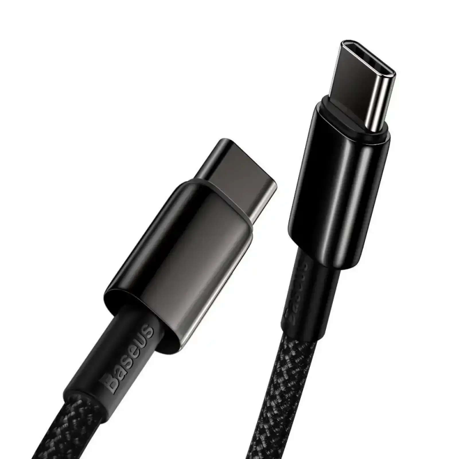 Кабель Baseus Tungsten Gold Type-C to Type-C 100W (1m) Black, CATWJ-01