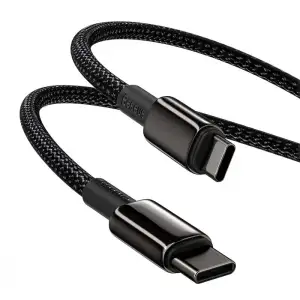 Кабель Baseus Tungsten Gold Type-C to Type-C 100W (1m) Black, CATWJ-01