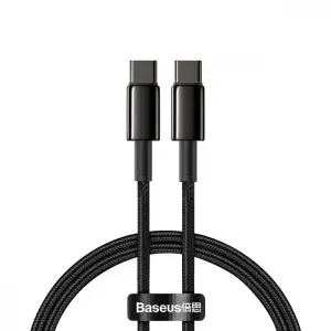 Кабель Baseus Tungsten Gold Fast Charging Type-C to Type-C 100W (1m) gold