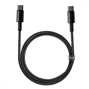 Кабель Baseus Tungsten Gold Fast Charging Type-C to Type-C 100W (1m) gold