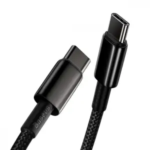 Кабель Baseus Tungsten Gold Fast Charging Type-C to Type-C 100W (1m) gold