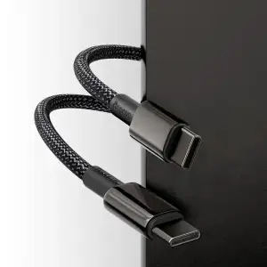 Кабель Baseus Tungsten Gold Type-C to Type-C 100W (2m) Black, CATWJ-A01
