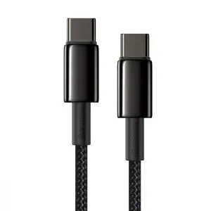 Кабель Baseus Tungsten Gold Type-C to Type-C 100W (2m) Black, CATWJ-A01