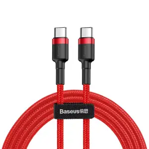 Кабель Baseus Cafule Type-C PD 2.0 100W (2m) Red/Black, CATKLF-AL91