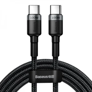 Кабель Baseus Cafule Flash Charging Type-C to Type-C PD 2.0 100W (2m) Gray/Black, CATKLF-ALG1