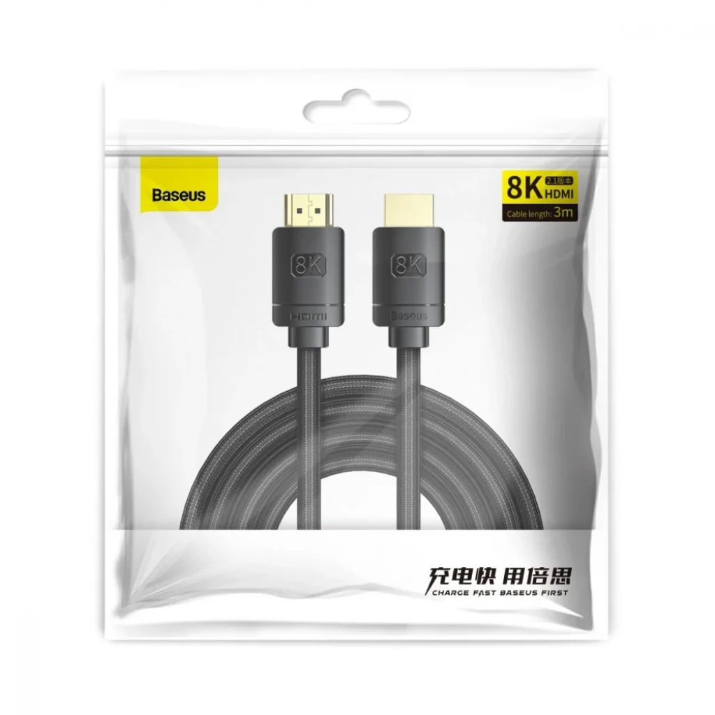 Кабель Baseus High Definition HDMI 8K to HDMI 8K (3m) Black, CAKGQ-L01