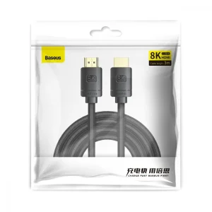 Кабель Baseus High Definition HDMI 8K to HDMI 8K (3m) Black, CAKGQ-L01