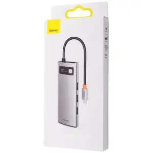 USB-Хаб Baseus Metal Gleam Series 5-in-1 Type-C Gray, CAHUB-CX0G
