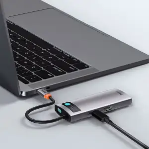USB-Хаб Baseus Metal Gleam Series 5-in-1 Type-C Gray, CAHUB-CX0G