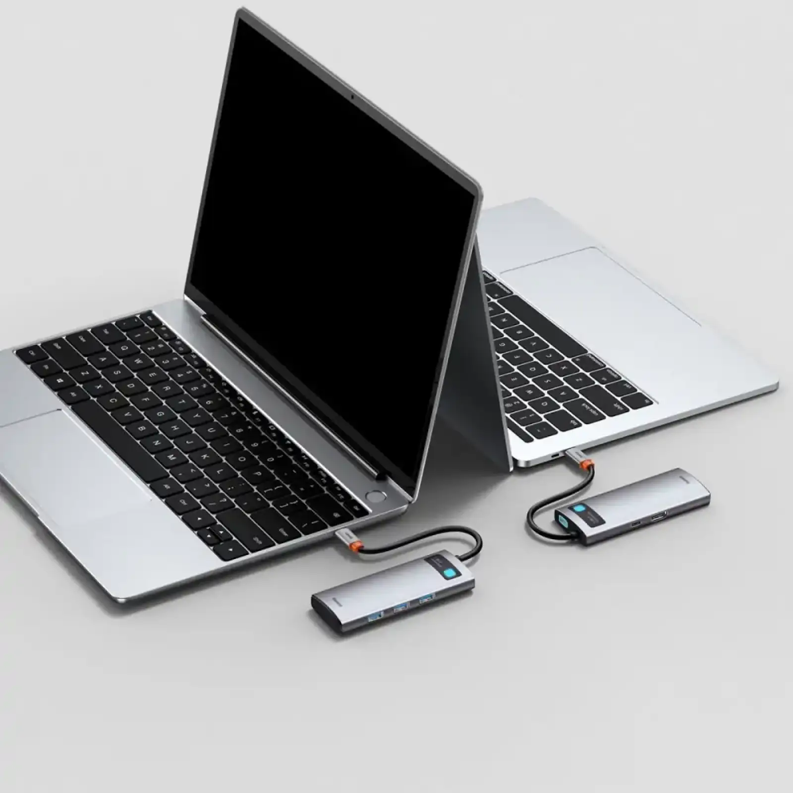 USB-Хаб Baseus Metal Gleam Series 5-in-1 Type-C Gray, CAHUB-CX0G