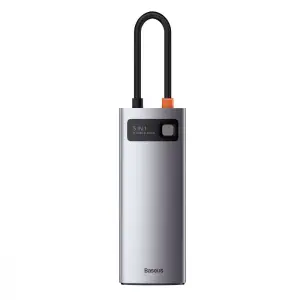 USB-Хаб Baseus Metal Gleam Series 5-in-1 Type-C Gray, CAHUB-CX0G