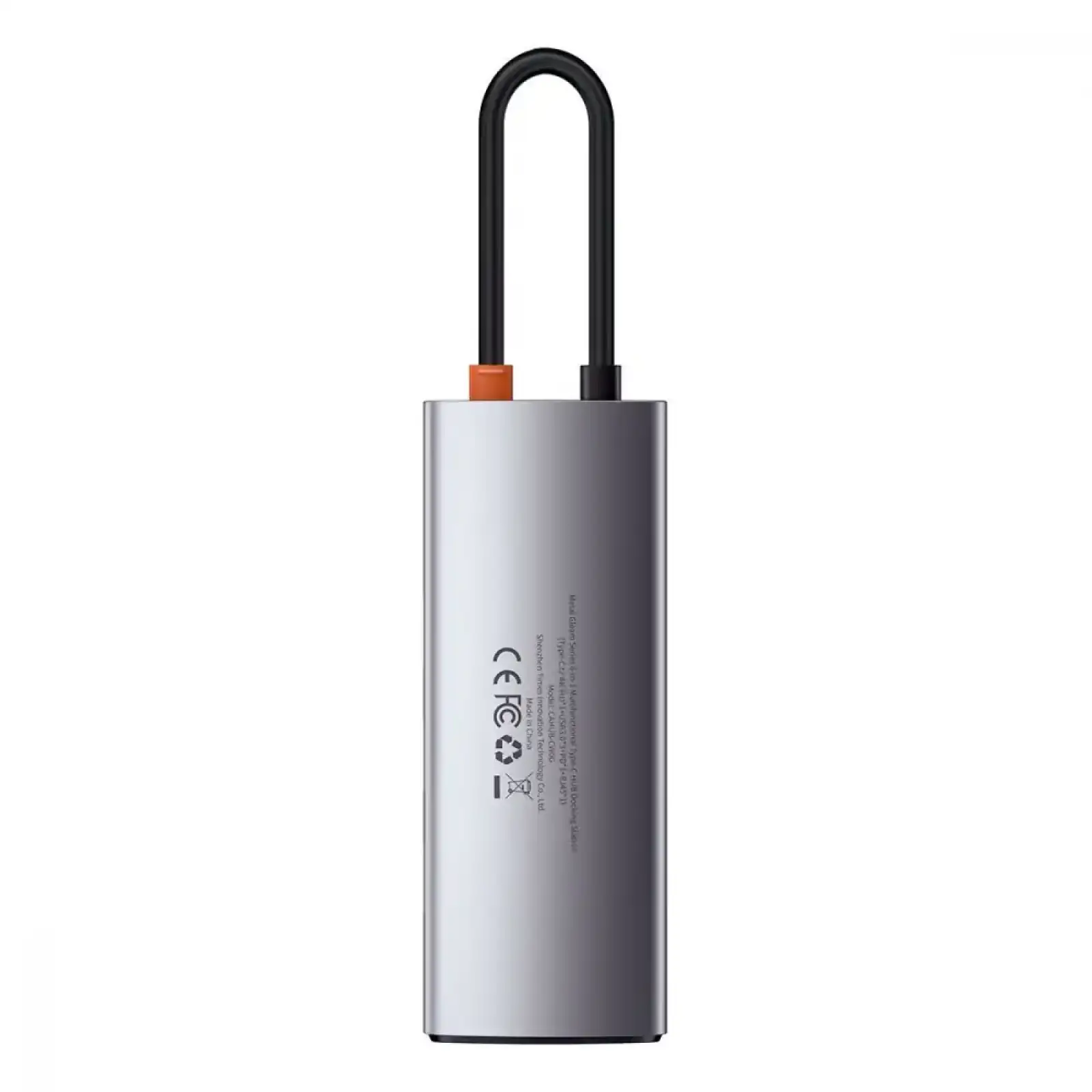 USB-Хаб Baseus Metal Gleam Series 5-in-1 Type-C Gray, CAHUB-CX0G