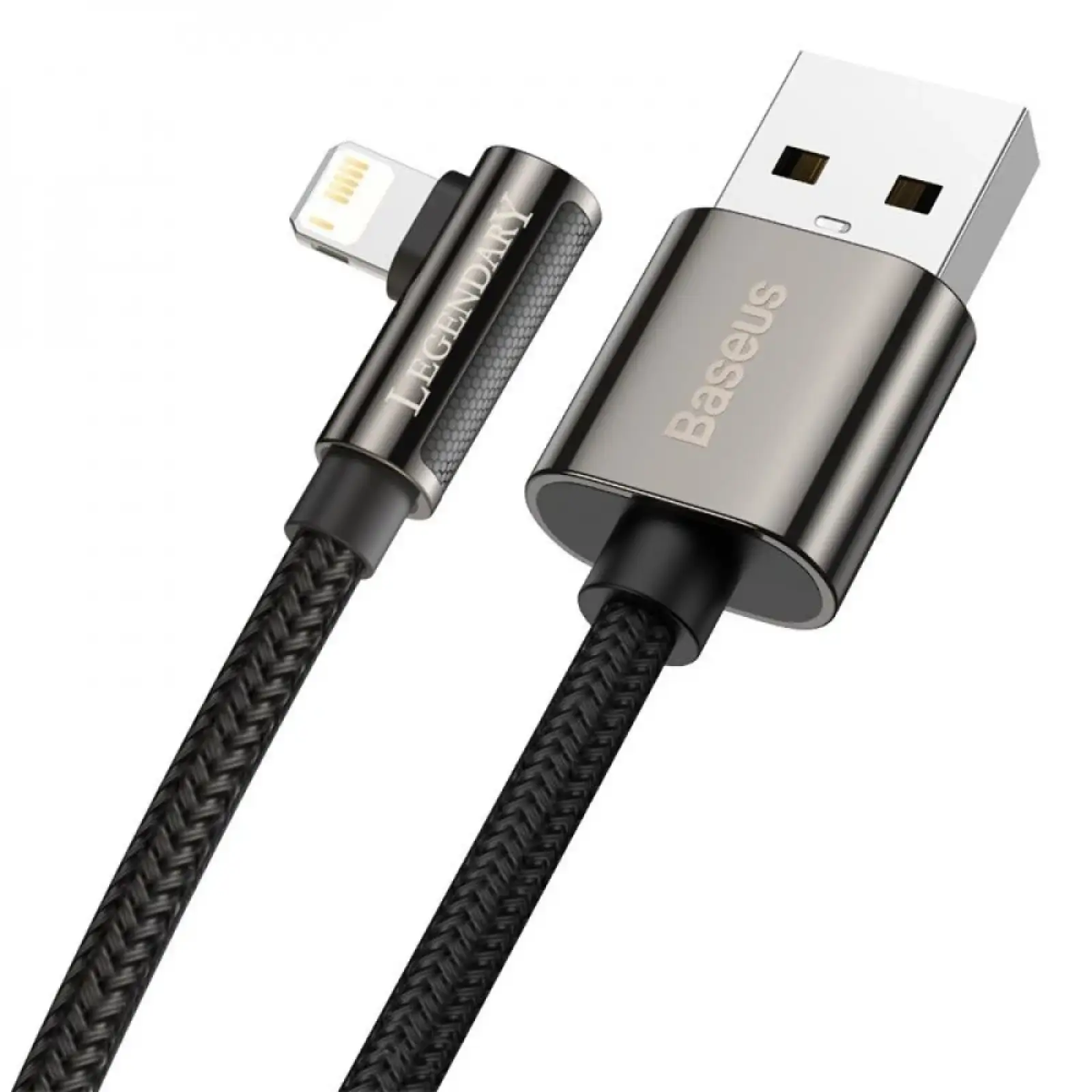 Кабель Baseus Legend Series Fast Charging Elbow Lightning 2.4A (1m) Black, CALCS-01