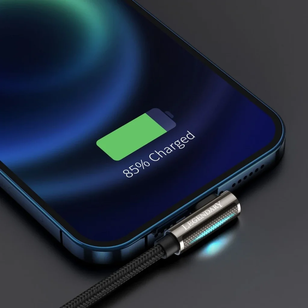 Кабель Baseus Legend Series Elbow Fast Charging Lightning 2.4A (2m) Black, CALCS-A01