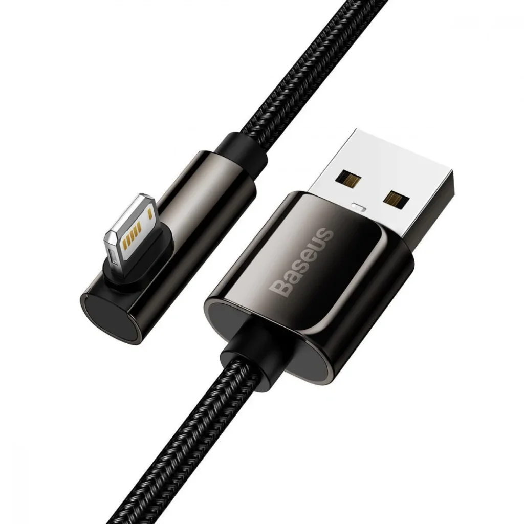 Кабель Baseus Legend Series Elbow Fast Charging Lightning 2.4A (2m) Black, CALCS-A01
