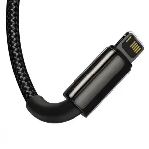Кабель Baseus Tungsten Gold One-for-three Fast Charging Data 3-in-1 (Micro USB+Lightning+Type-C) 3.5 Black, CAMLTWJ-01