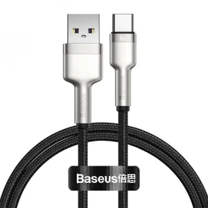 Кабель Baseus Cafule Metal Data Type-C 66W (1m) Black, CAKF000101
