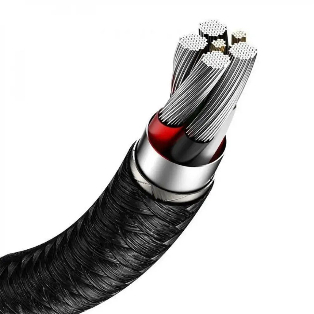 Кабель Baseus Cafule Metal Data Type-C 66W (1m) Black, CAKF000101