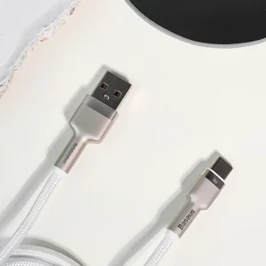 Кабель Baseus Cafule Metal Data Type-C 66W (1m) White, CAKF000102