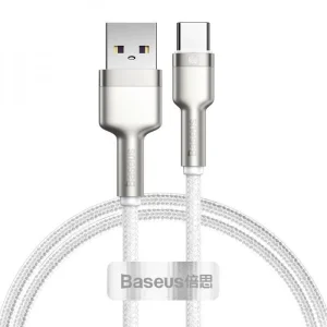 Кабель Baseus Cafule Metal Data Type-C 66W (1m) White, CAKF000102