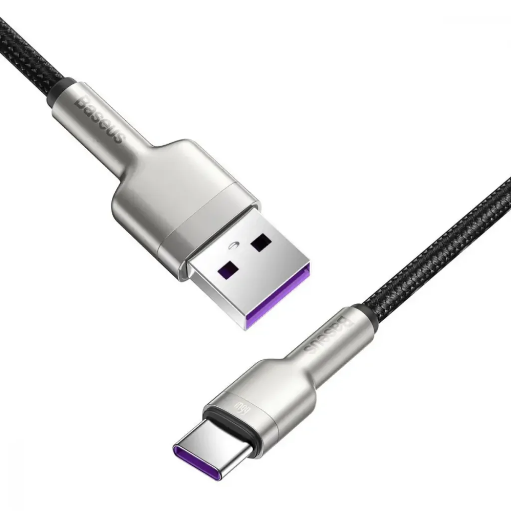 Кабель Baseus Cafule Metal Data Type-C 66W (2m) White, CAKF000202