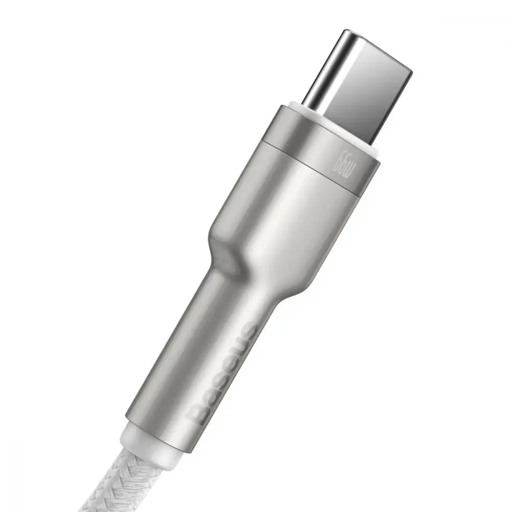 Кабель Baseus Cafule Metal Data Type-C 66W (2m) White, CAKF000202