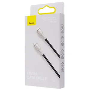 Кабель Baseus Cafule Metal Type-C to Lightning PD 20W (0.25m) Black, CATLJK-01