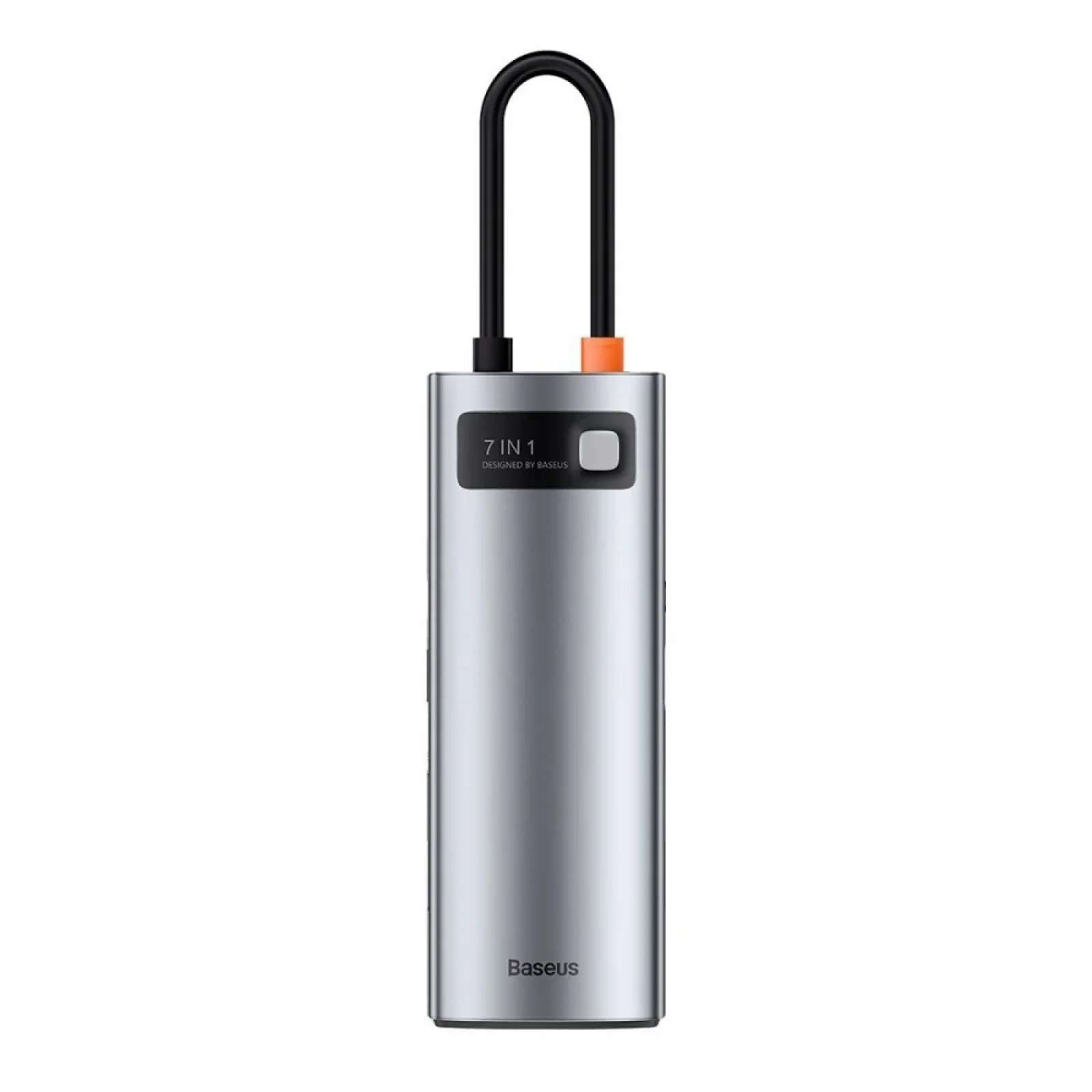 USB-Хаб Baseus Metal Gleam Series 7-in-1 (2xUSB3.0+4KHD+Type-C+Type-C PD+TF+SD) Gray, WKWG020113